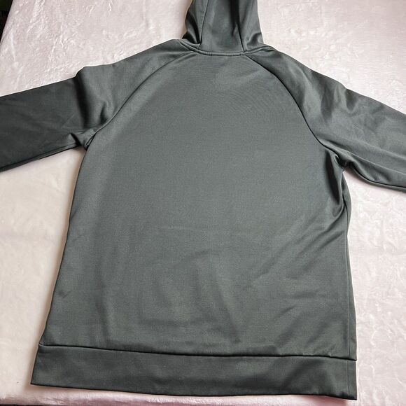 Nike Dri Fit Men’s Size Medium Green Center Swoosh Hooded Sweatshirt - Picture 2 of 7